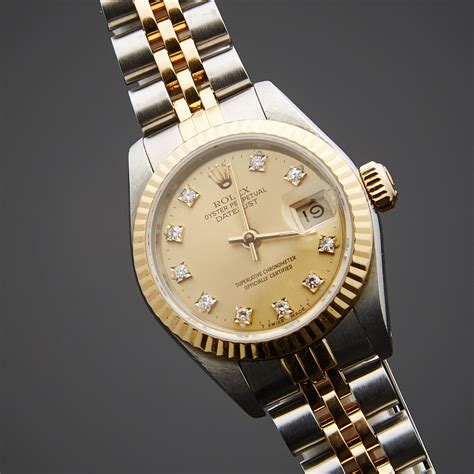 rolex women's watch gold and silver|pre owned women's Rolex watches.